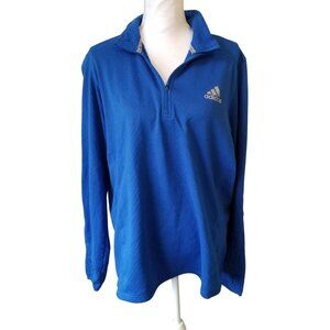 Adidas Blue ClimaWarm 1/4 Zip Pullover Sweater XL Mens Running Fleece